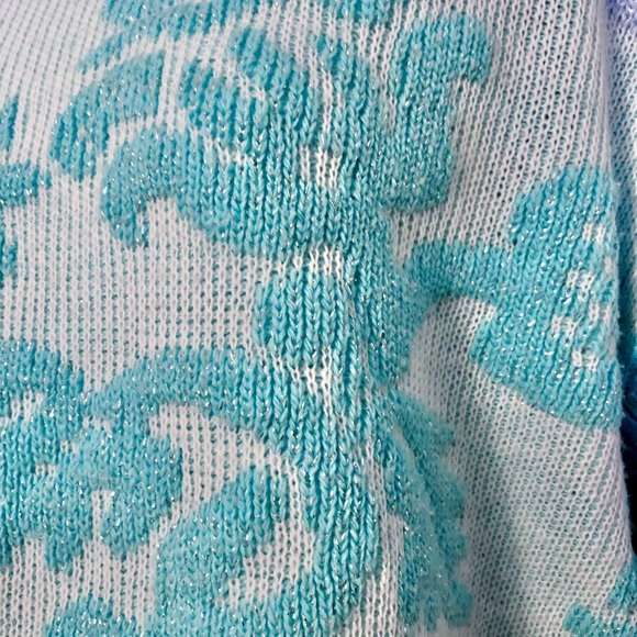 Vintage 80s Kawaii fairy kei metallic pastel high crewneck sweater - Picture 5 of 10